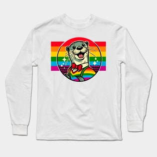 Gay Pride Nerdy Otter Long Sleeve T-Shirt